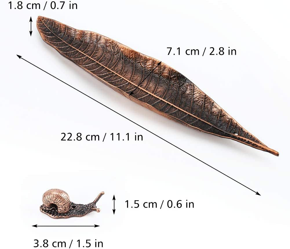 Incense Holder Set - Leaf and Snail Incense Burner